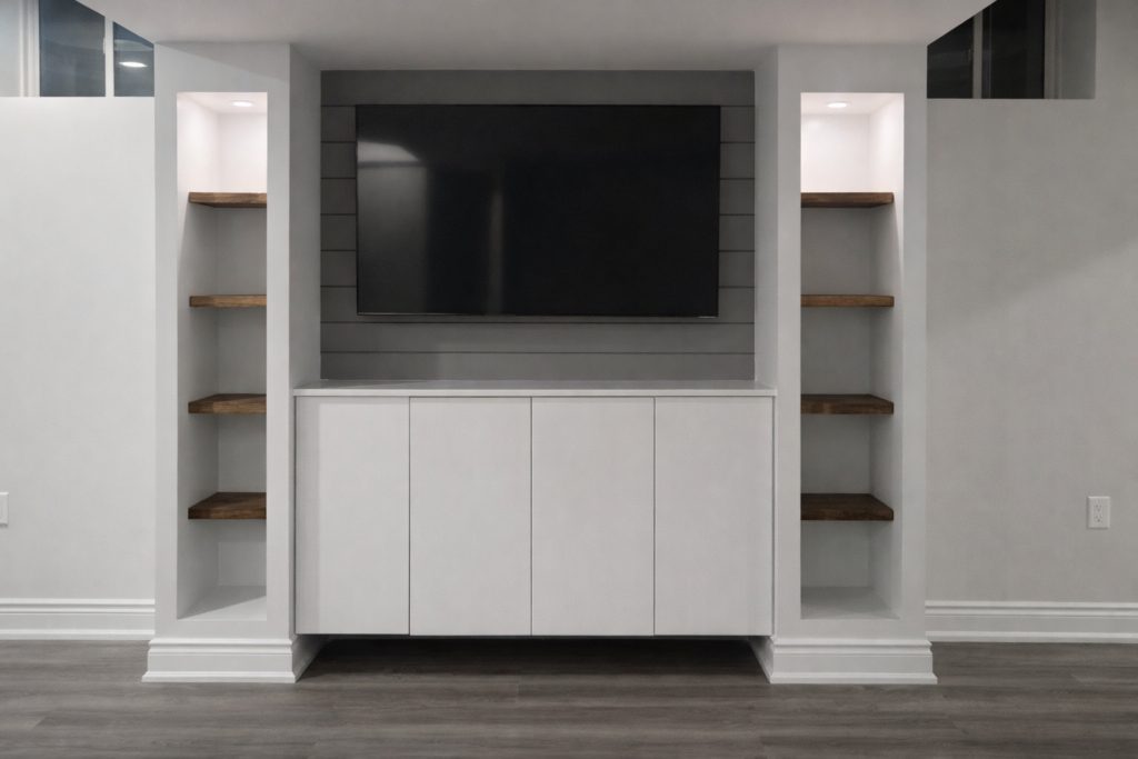 basement renovation after